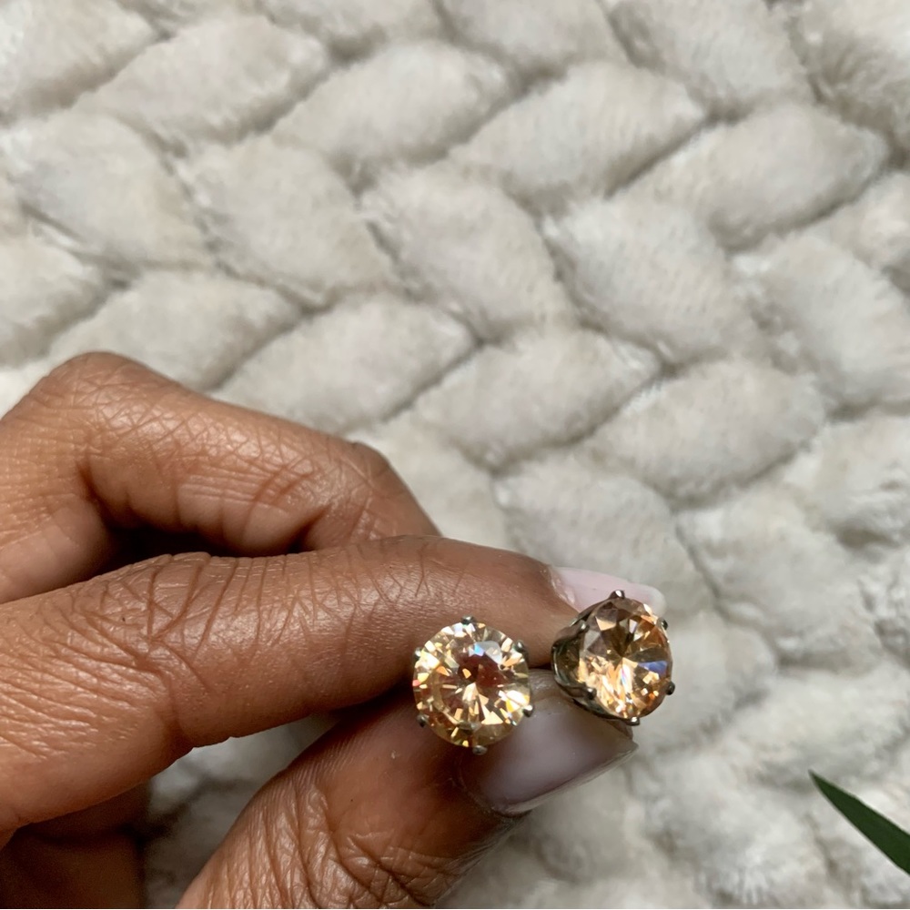 Citrine Gem earrings NWOT